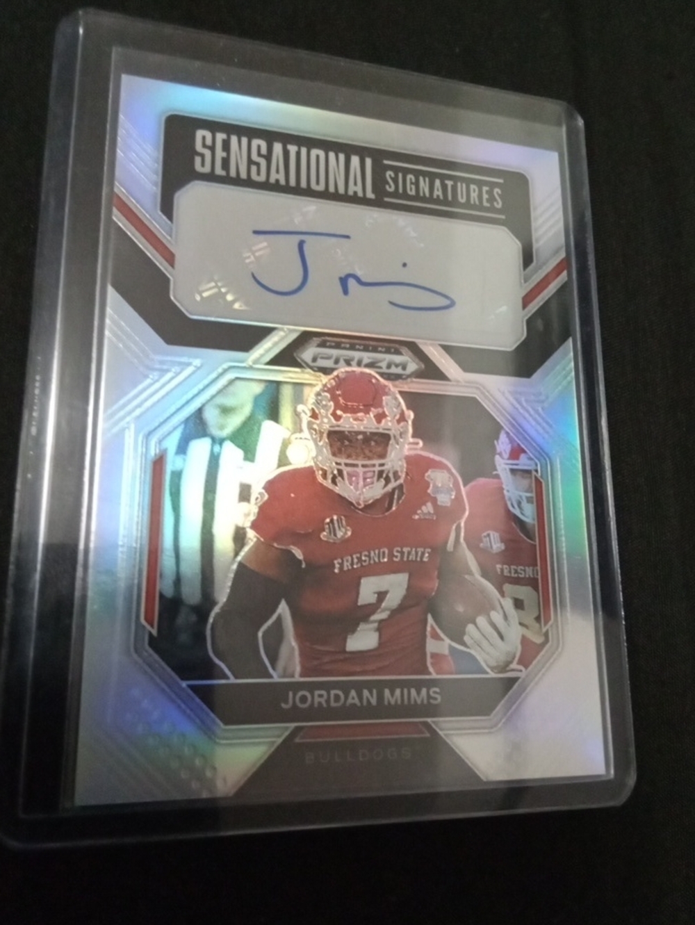 Jordan Mims Sensational Signatures Autograph Card - Silver.